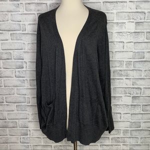 Eloquii Gray Open Front Cardigan 18/20